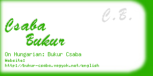 csaba bukur business card